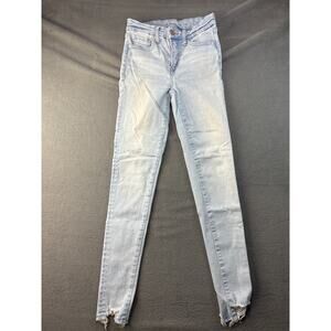 American Eagle‎ Super High Rise Jegging Raw Hem Skinny Jeans 2